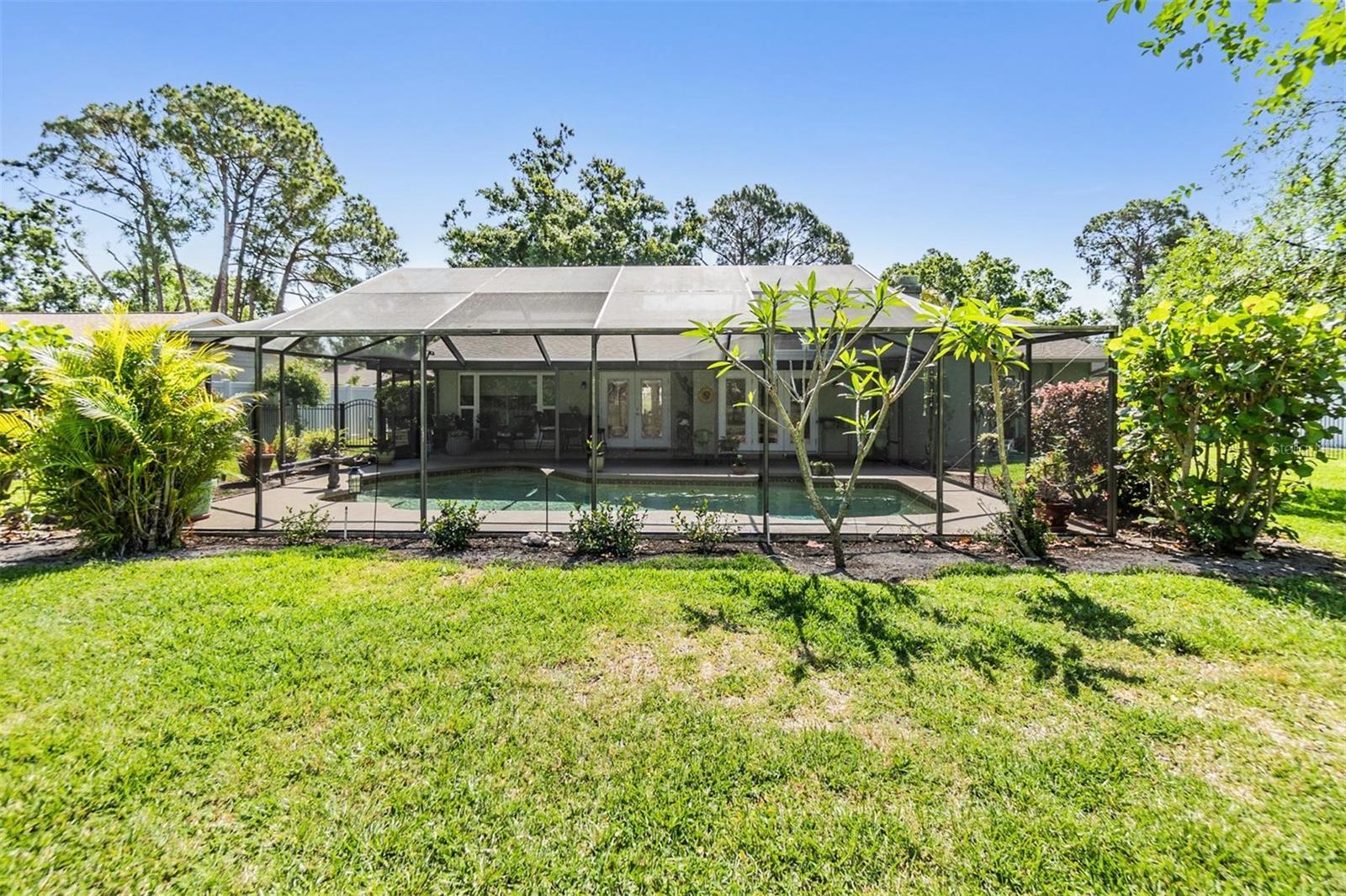 Plenty of backyard space