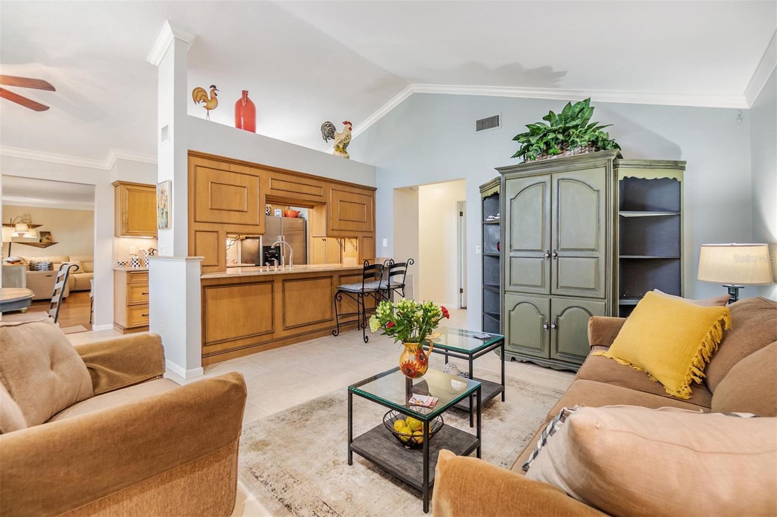 kitchen open to family room