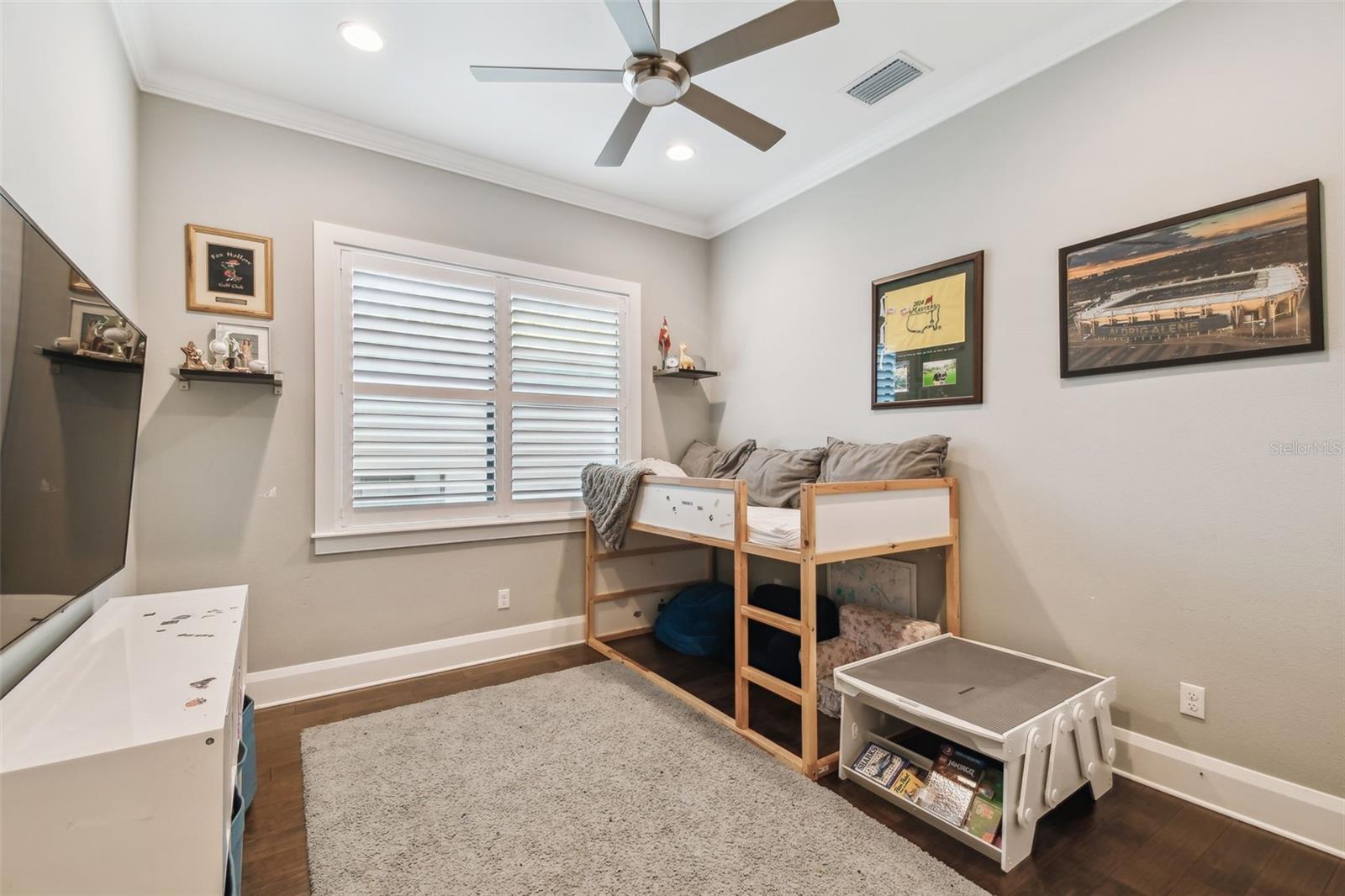 Downstairs office that can be used as a 4th bedroom with closet