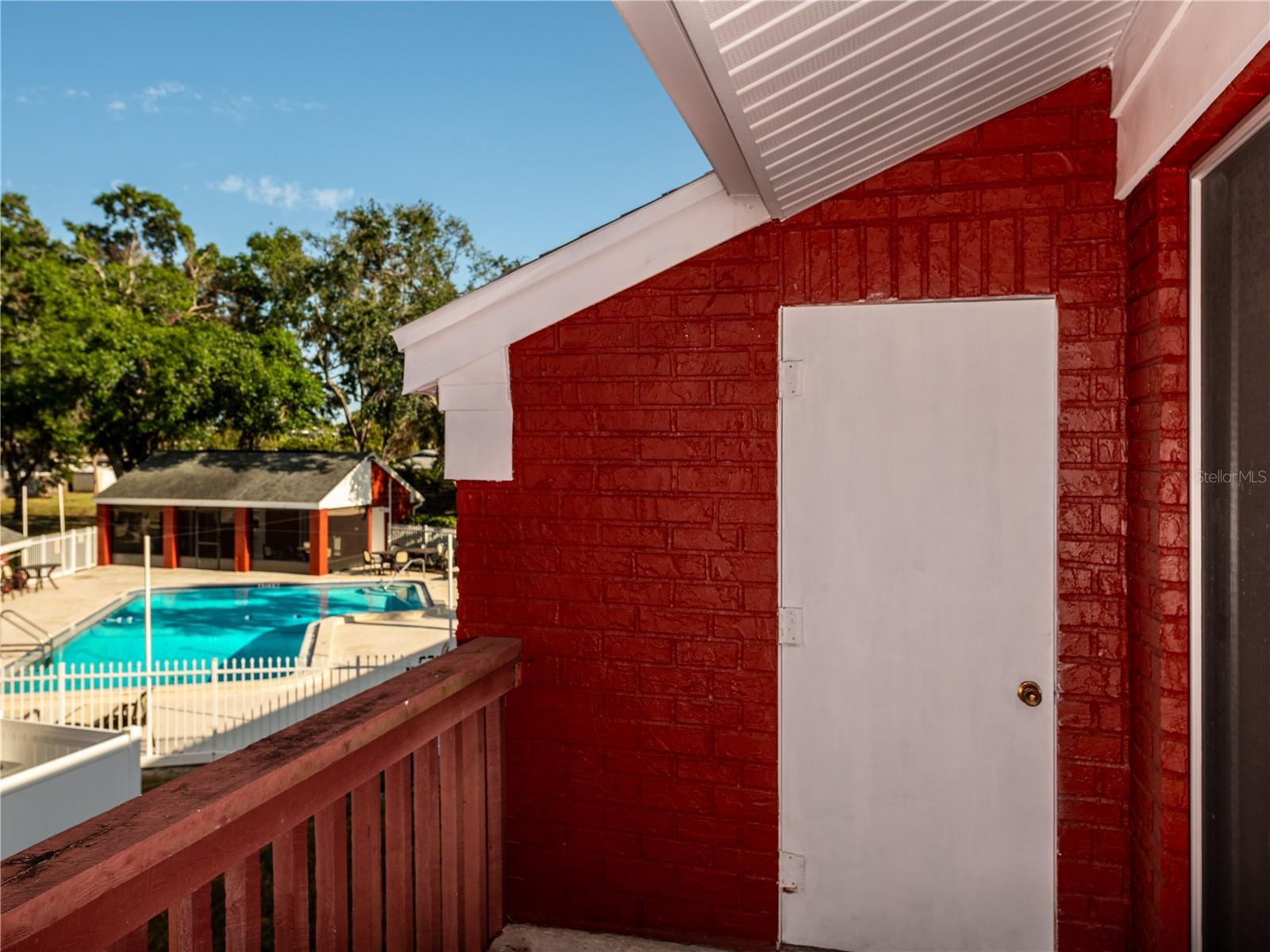 View of the pool from your balcony