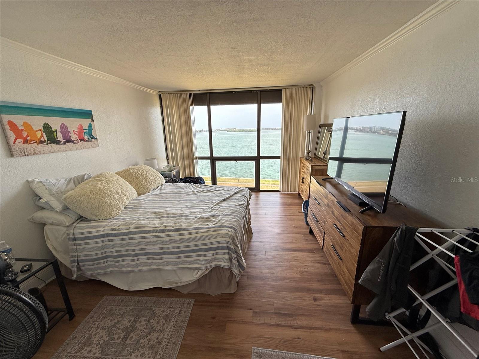 Water views from Floor to ceiling Glass