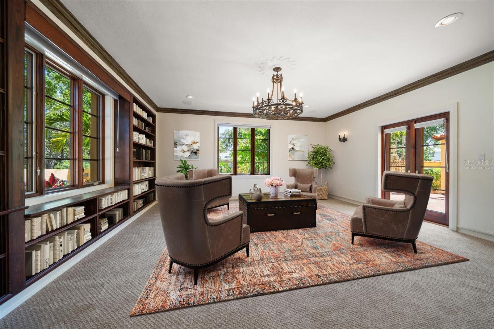 Library - Virtually Staged