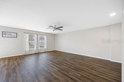 Great Room with new ceiling fan