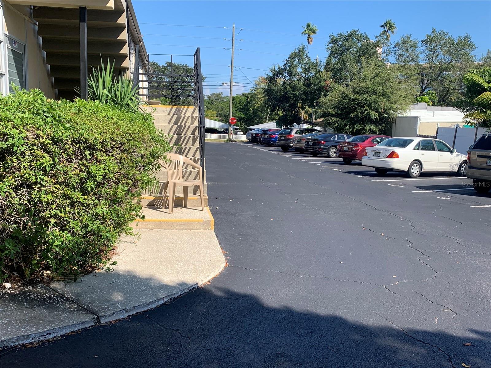 One-Way rear driveway area.