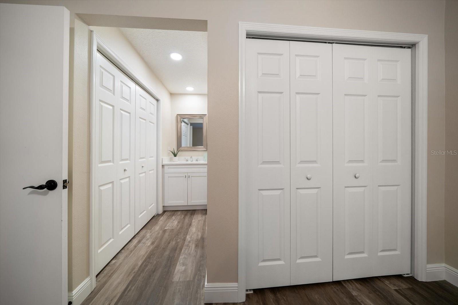 2 Closets in Primary Bedroom