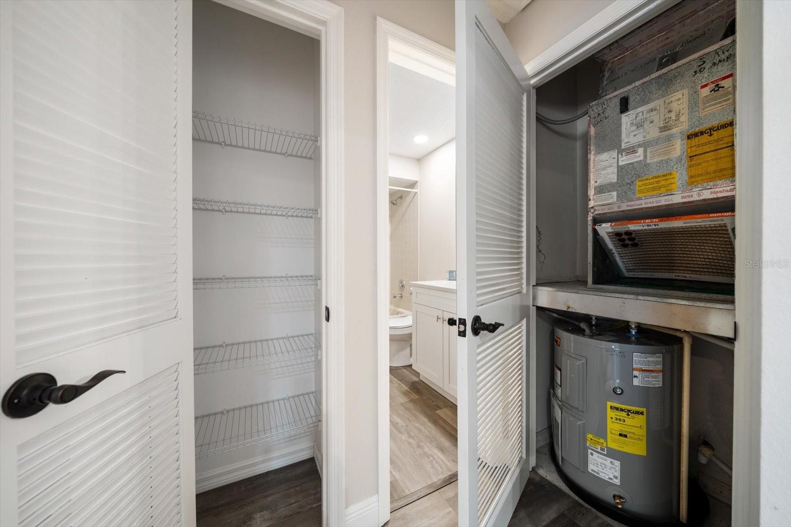 Linen Closet and Utility Closet