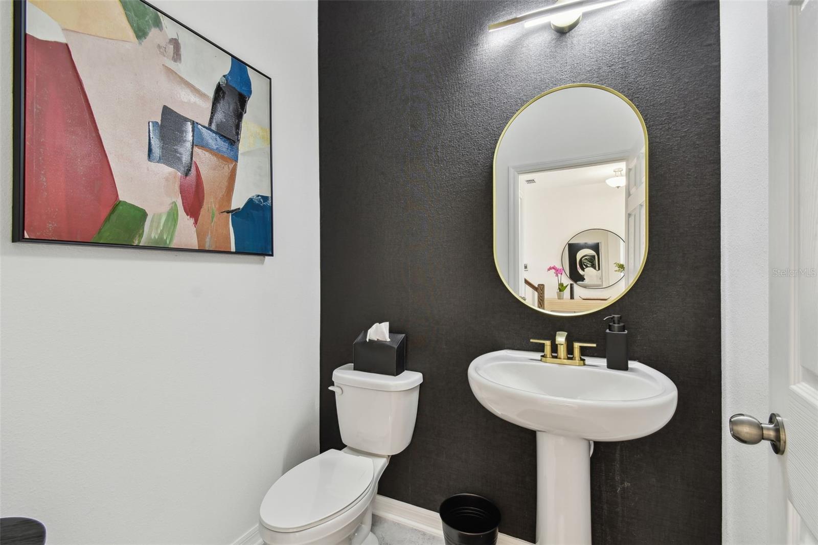 Spacious half bath on the main floor
