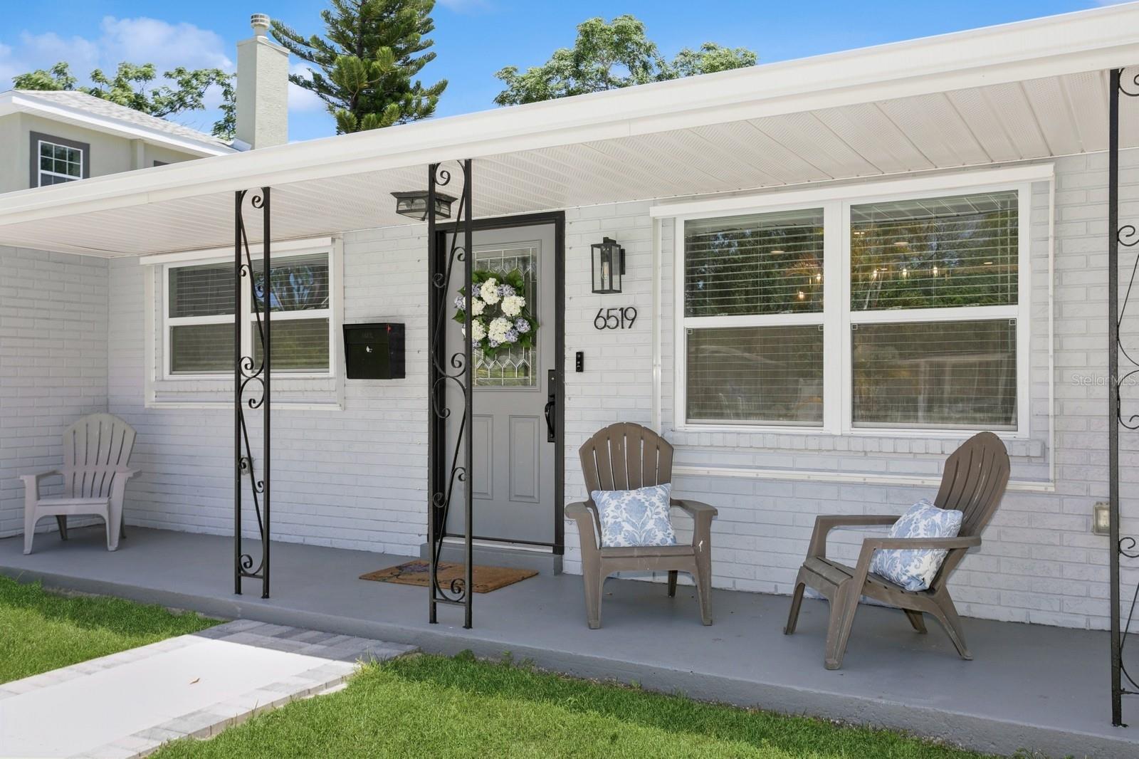 Covered front porch