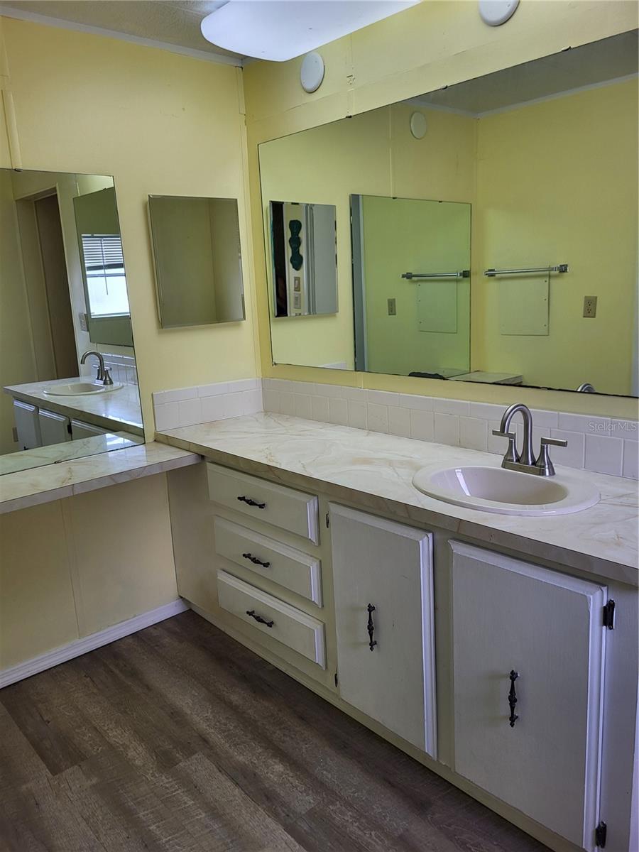 Primary bdrm bath with shower and walk in closet