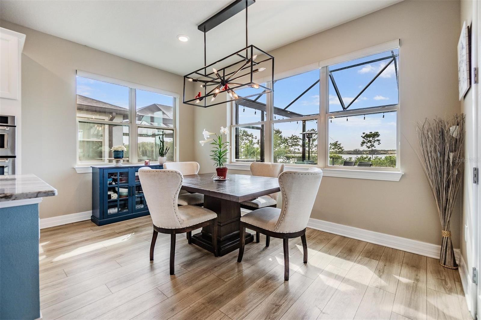 Dining space next to kitchen