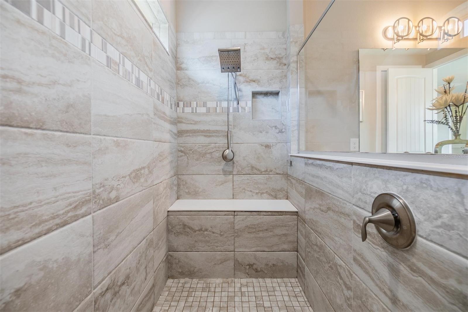 spa-like walk-in shower