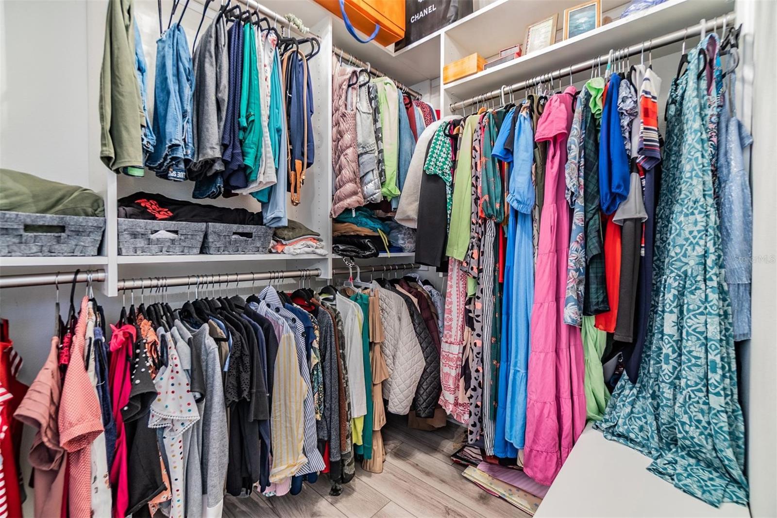 custom built-in closets throughout the home in all bedrooms