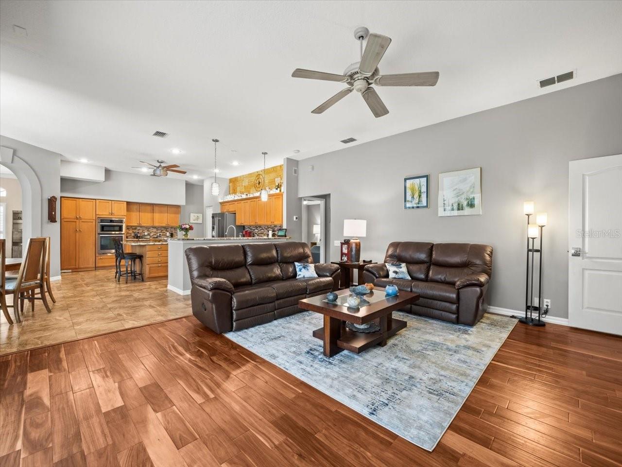Family room towards Kitchen