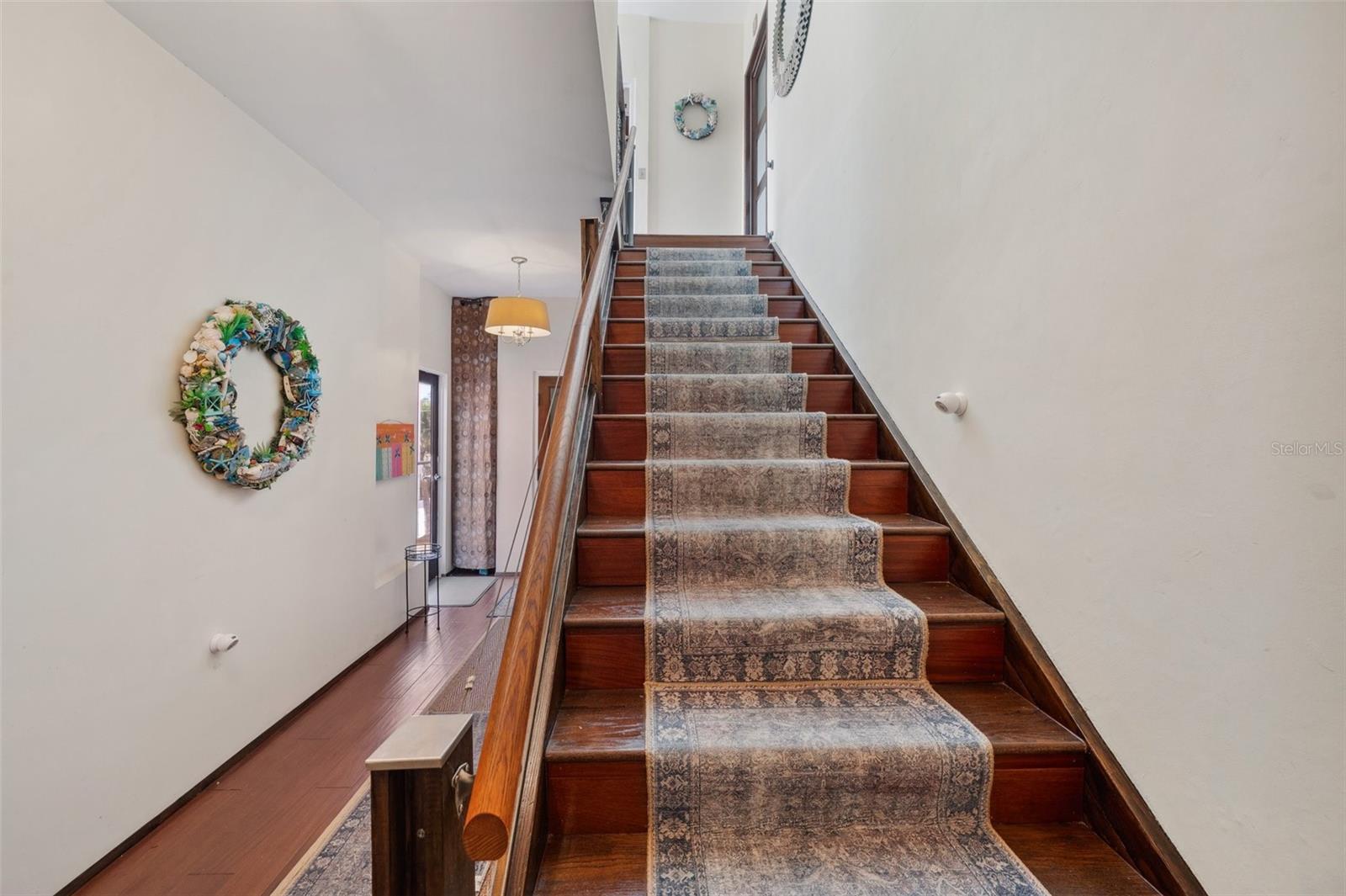 Stairs leading to main house