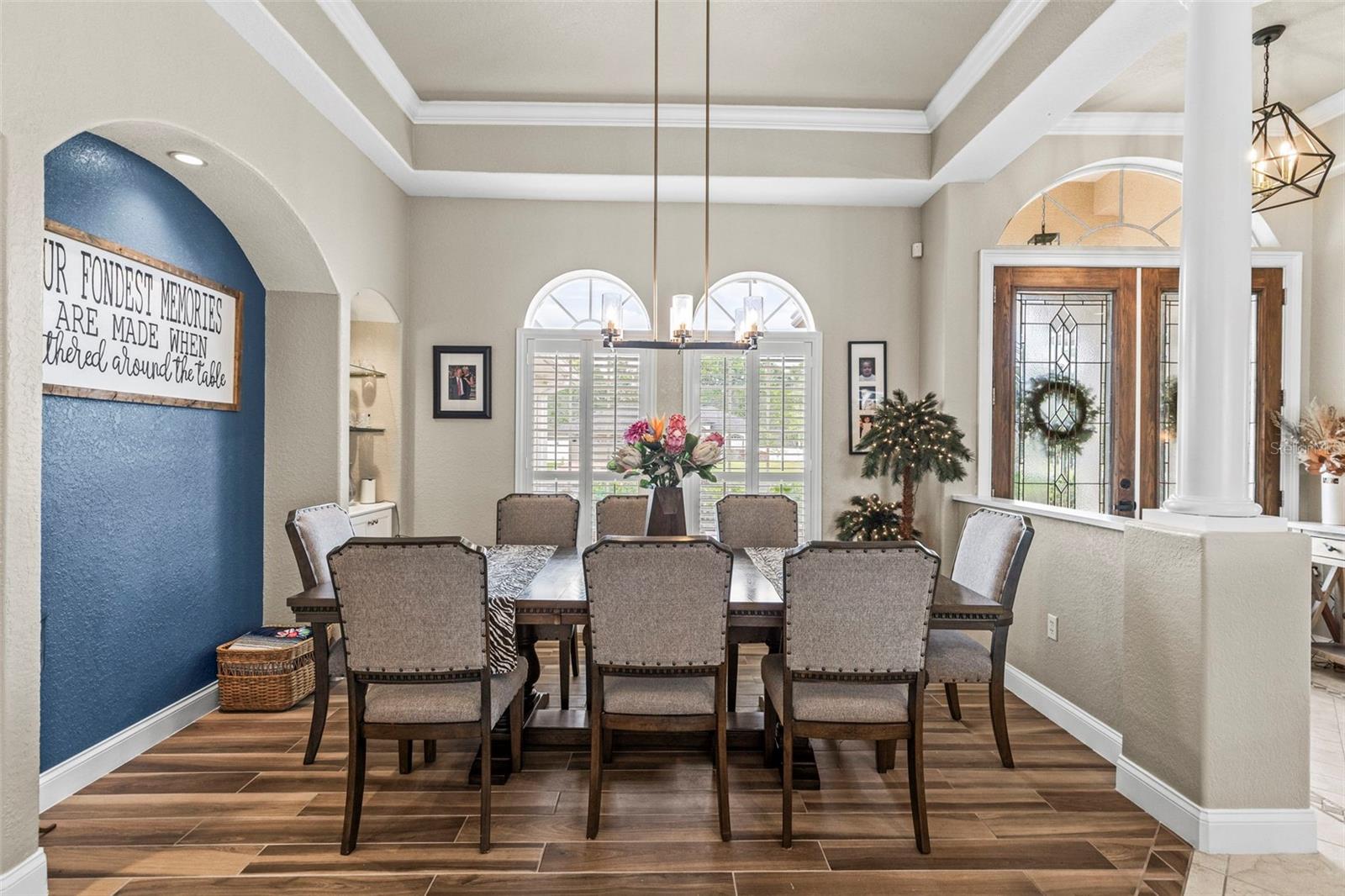 Spacious dining area to accommodate dinners with friends and family