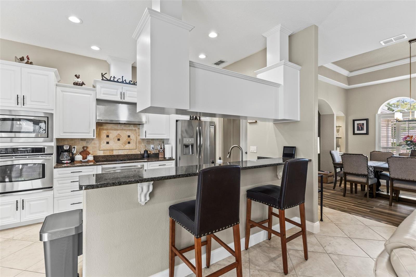 Bar height breakfast bar