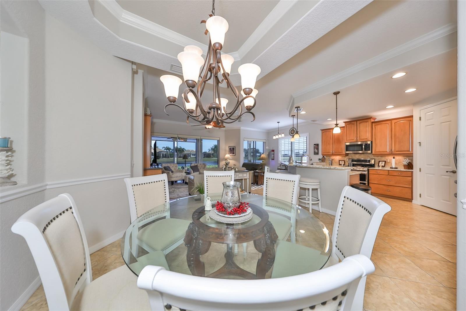 Easy access from the kitchen make for perfect entertaining.