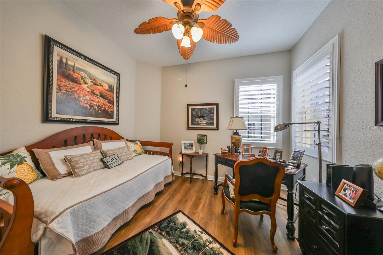 This room is a great size for a bedroom and/or office, with excellent light.
