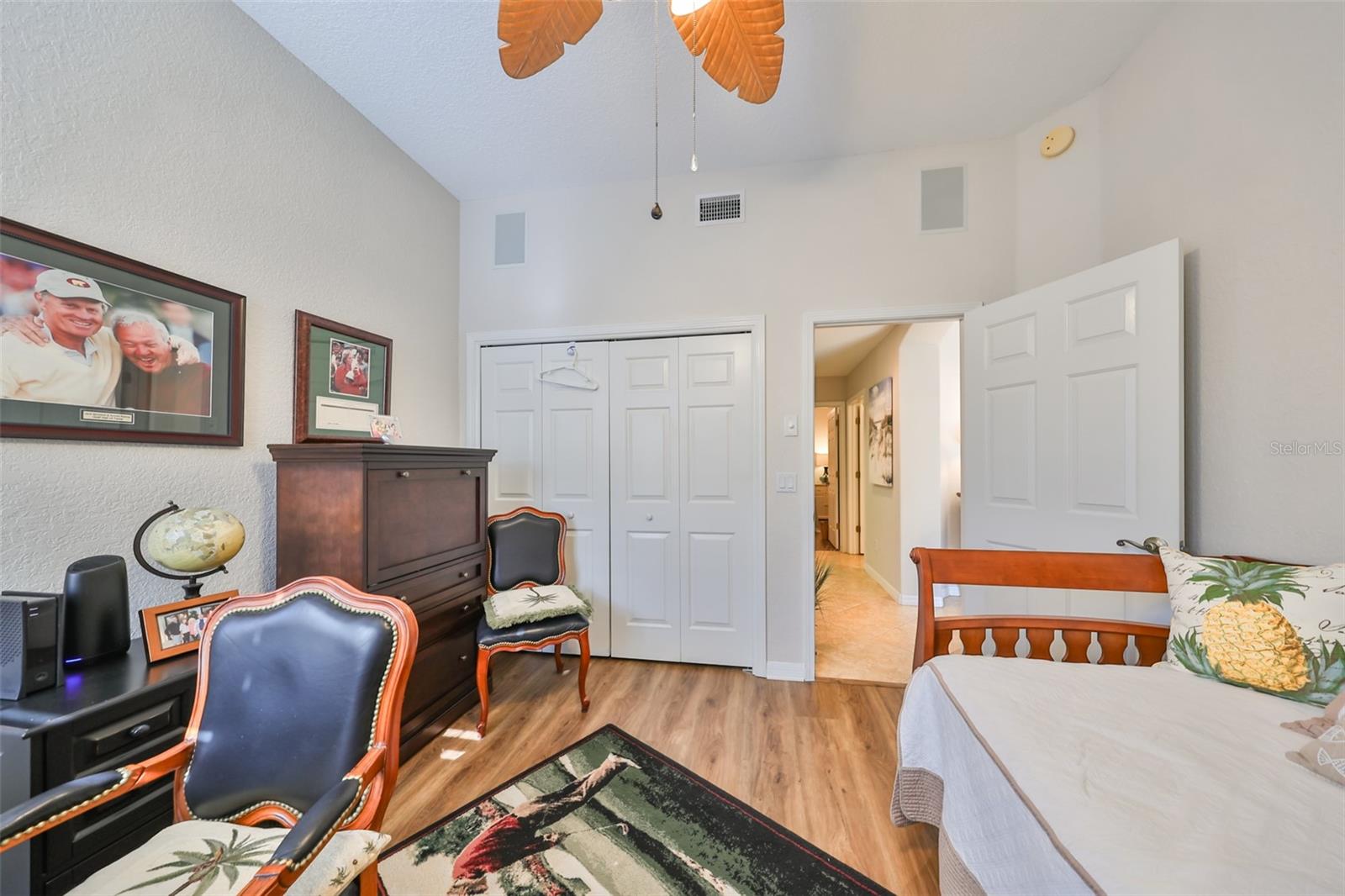 A large closet is perfect for all kinds of storage.