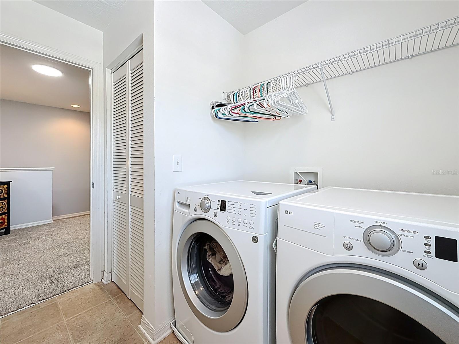 2nd Floor - Utility Room with Washer/Dryer and storage