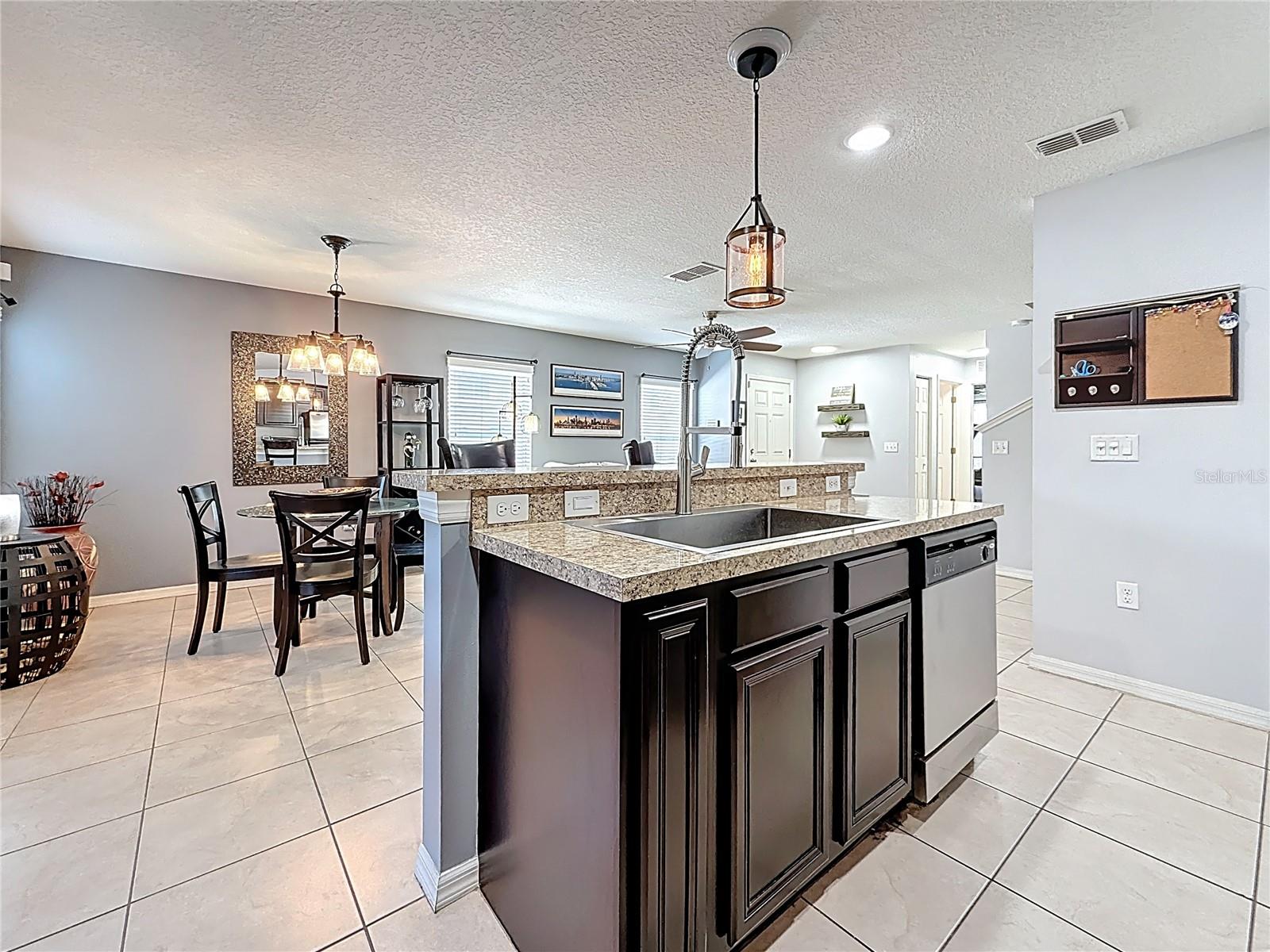 Kitchen - Dining Room - Living Room