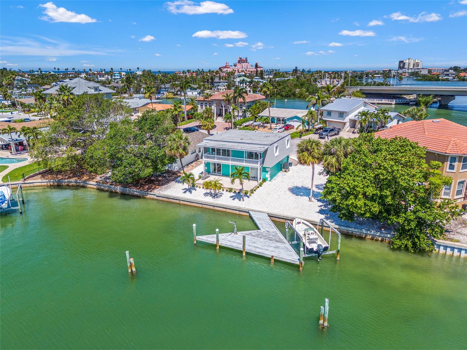 Aerial view of the property
