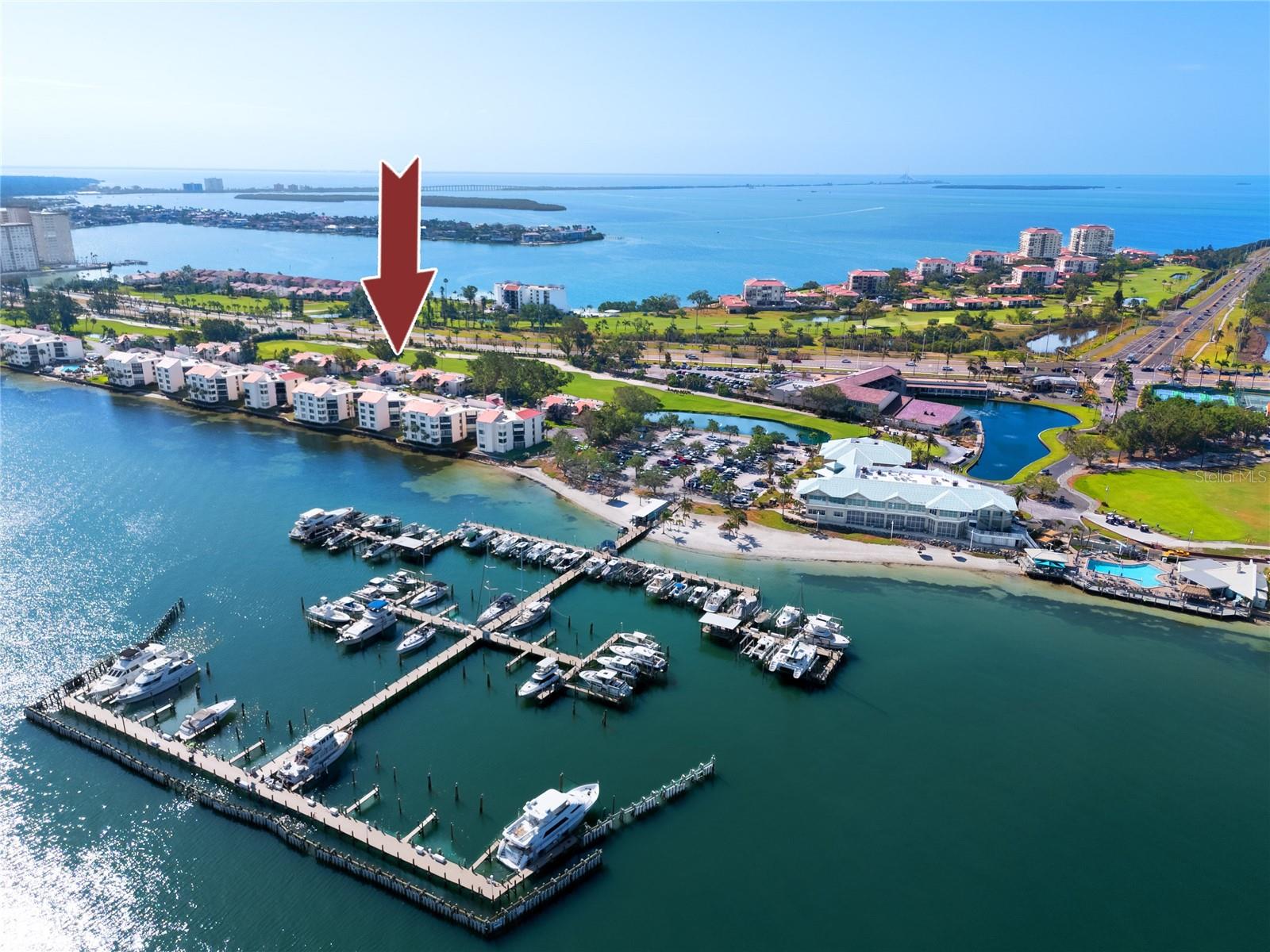 Aerial view on Boca Ciega Bay