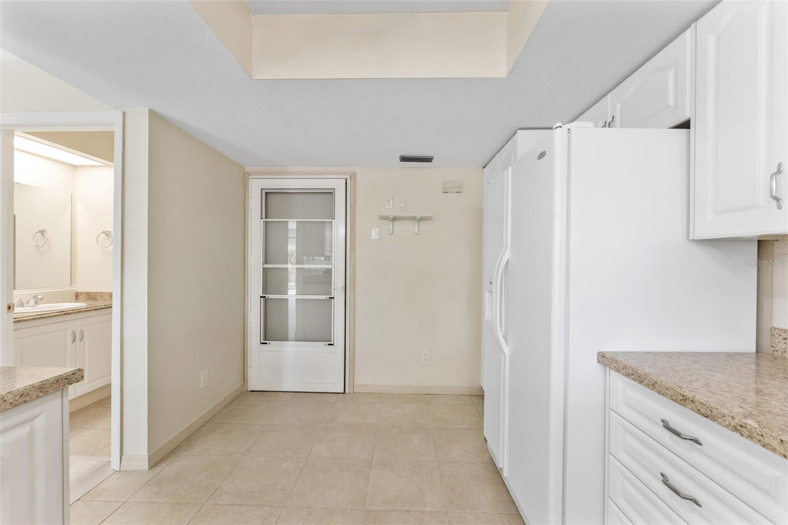 Kitchen with access to garage
