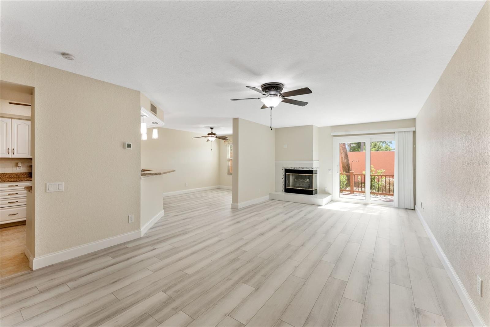 Open floor plan to living room