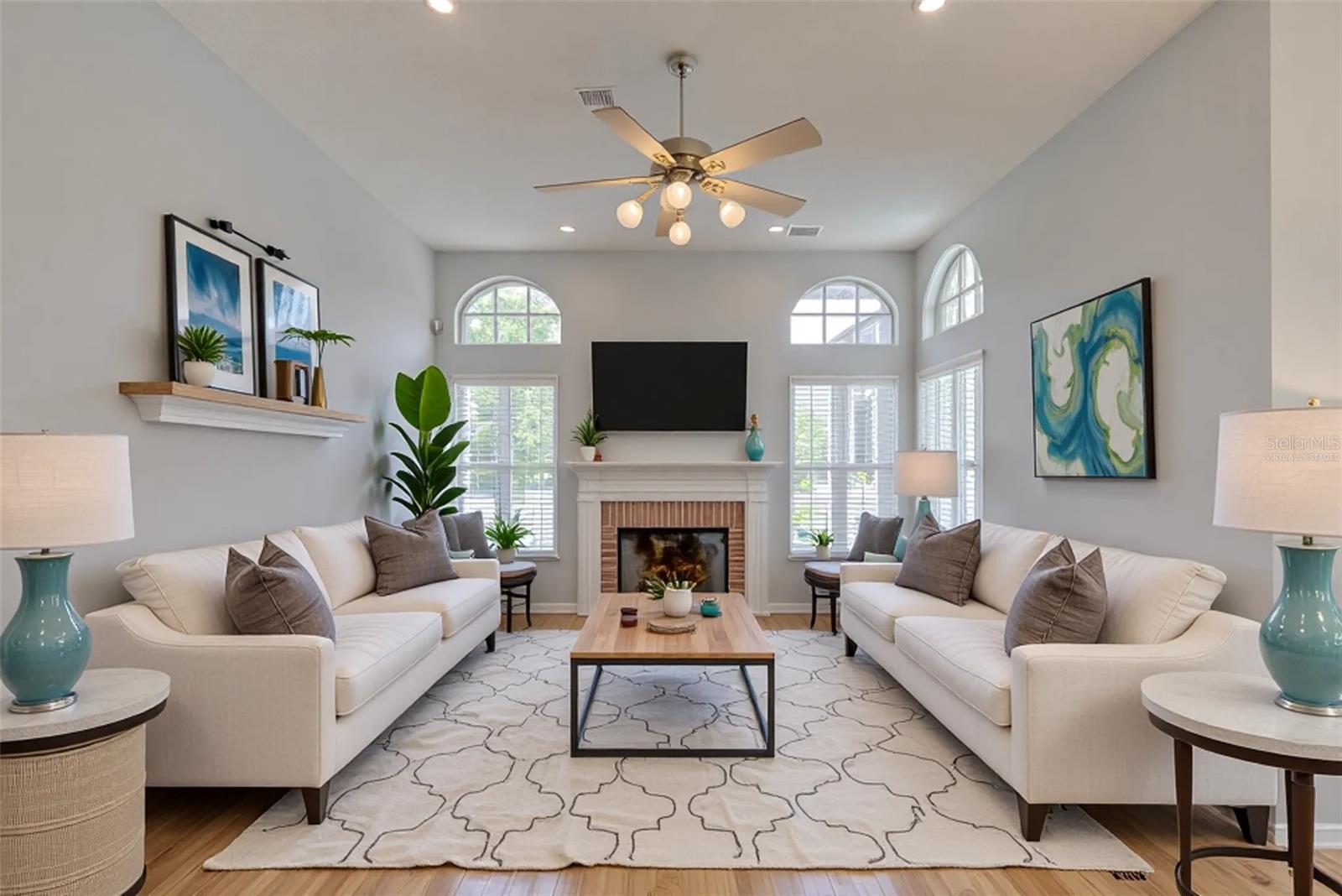 Family Room Virtually Staged