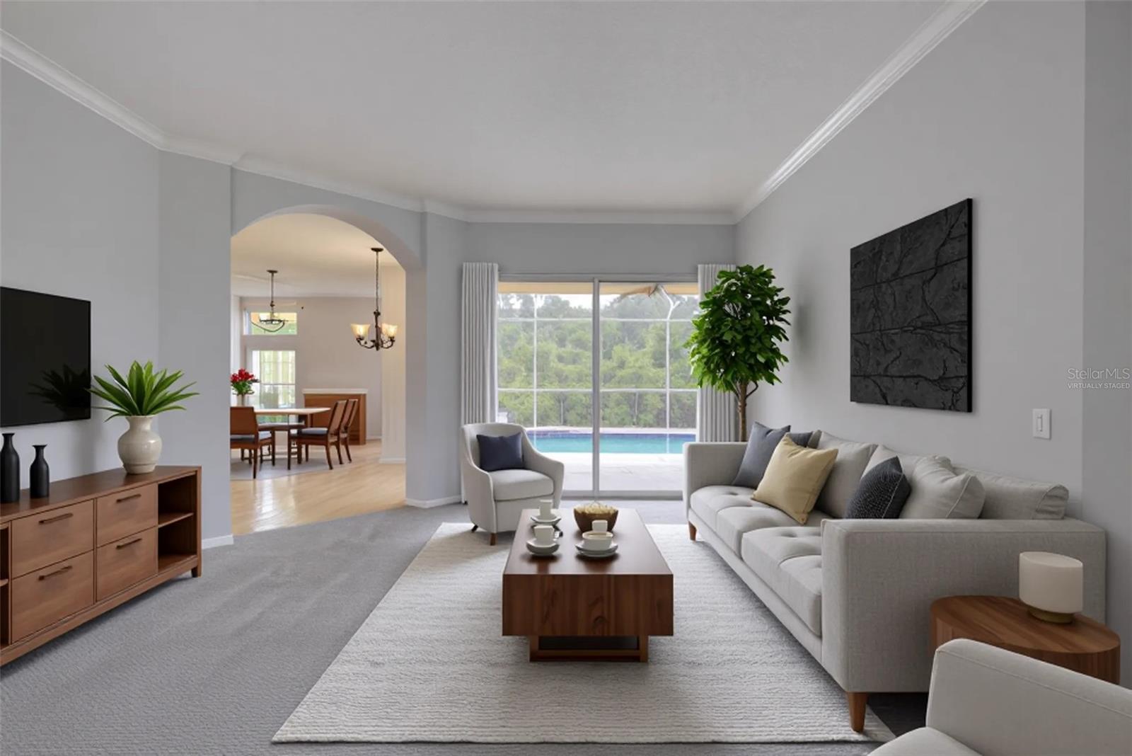 Great Room Virtually Staged