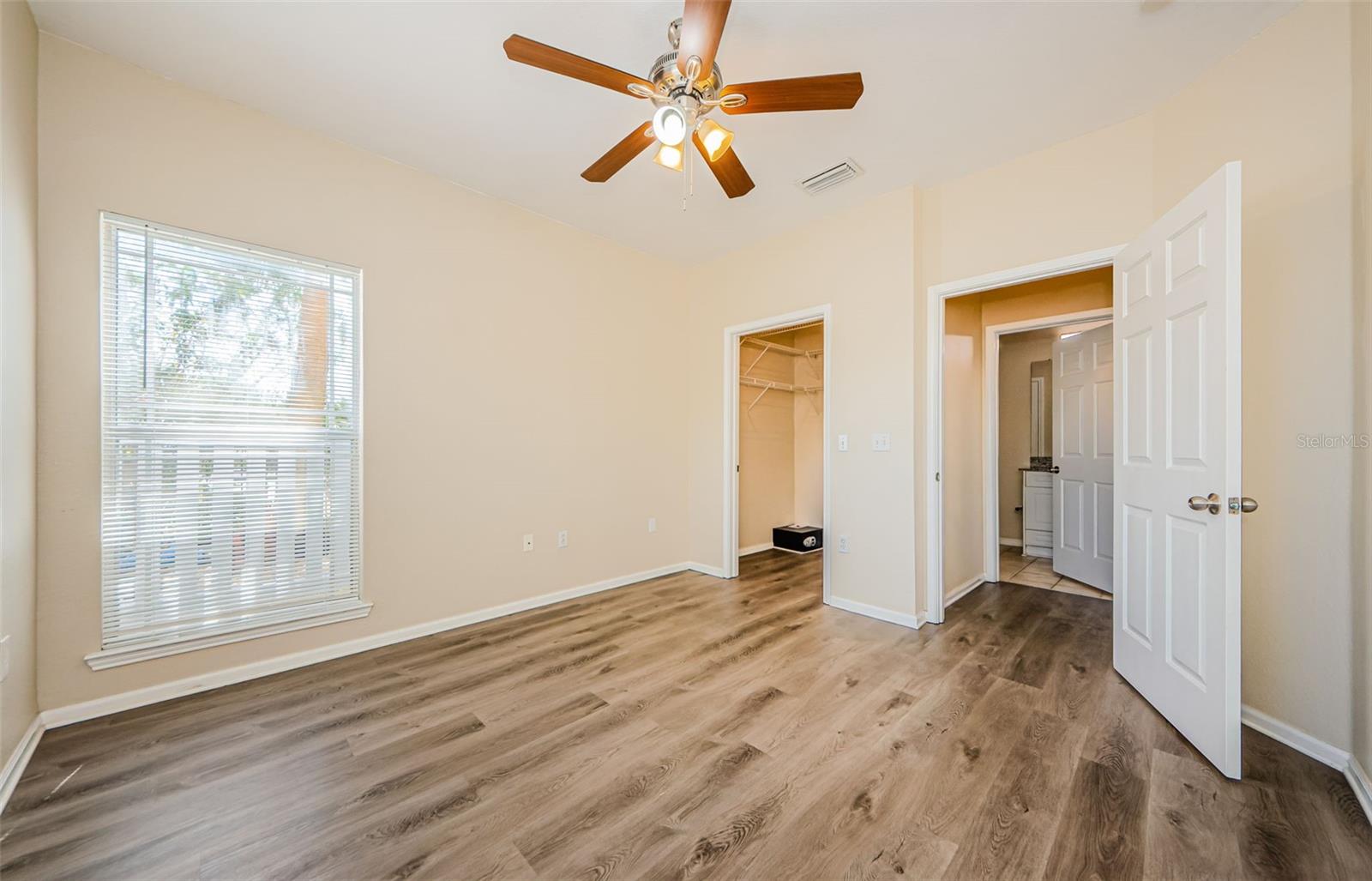 Walk in closet and easy access to bathroom