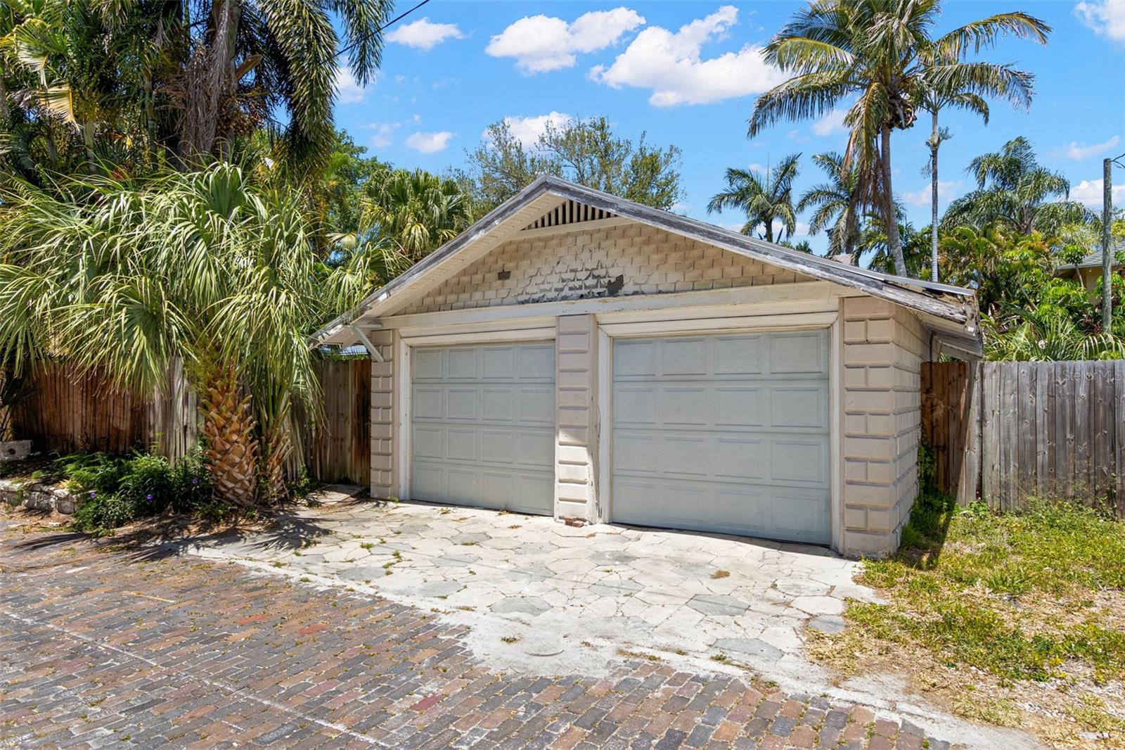 2 Car Garage with alley access.