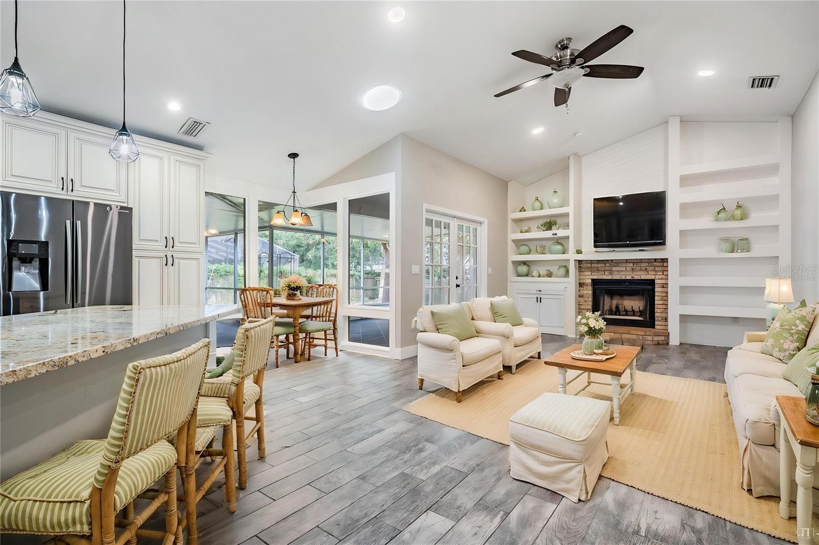 Virtually Staged Family Room