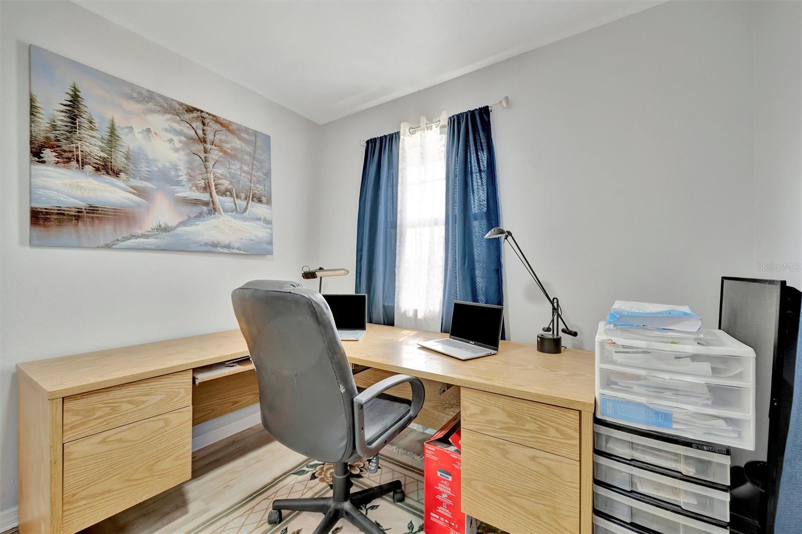 The third bedroom/office