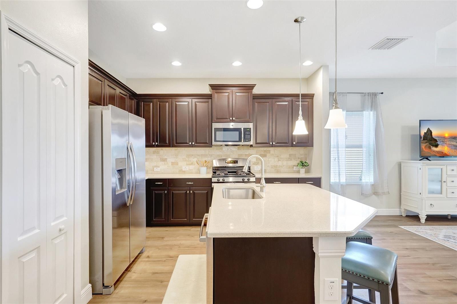 Kitchen - open to Living Room and Dining Area