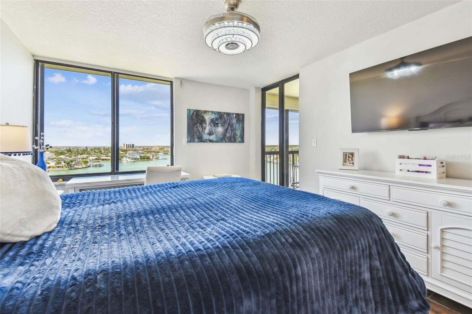 You can access the balcony from the Primary Suite