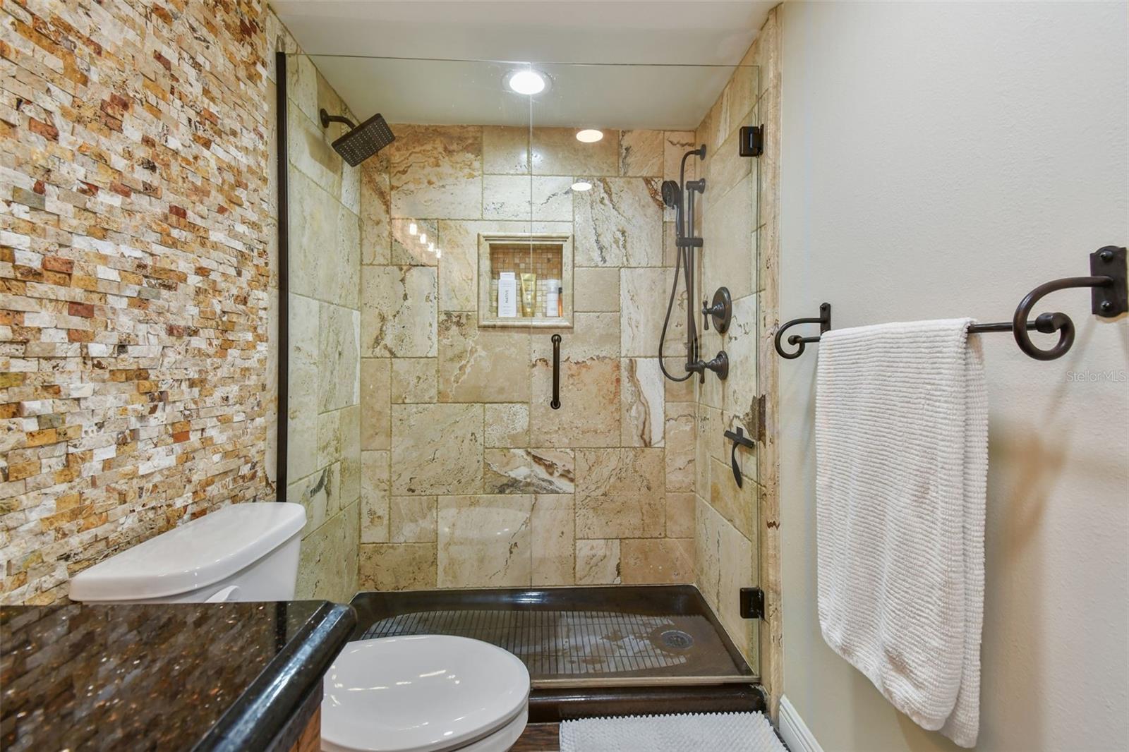 Updated shower with multiple shower heads