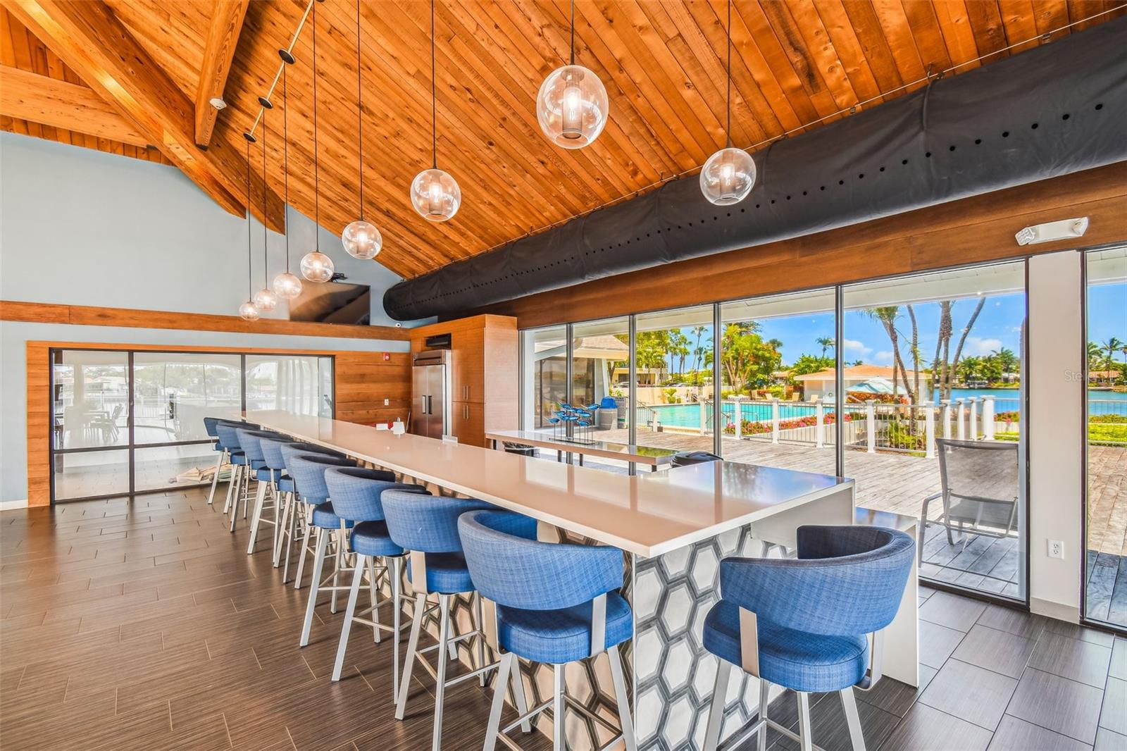 A partial kitchen in the club house makes for great events