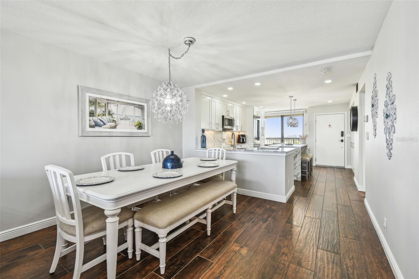 The extended dining area is great for entertaining