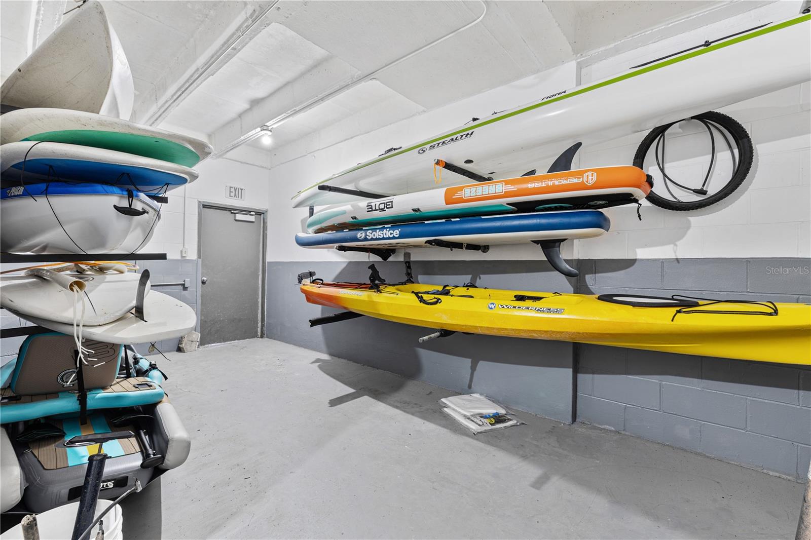 The marine room has ample space for your water toys, kayaks, canoes, fishing equipment and ebikes. Available for a low annual fee.