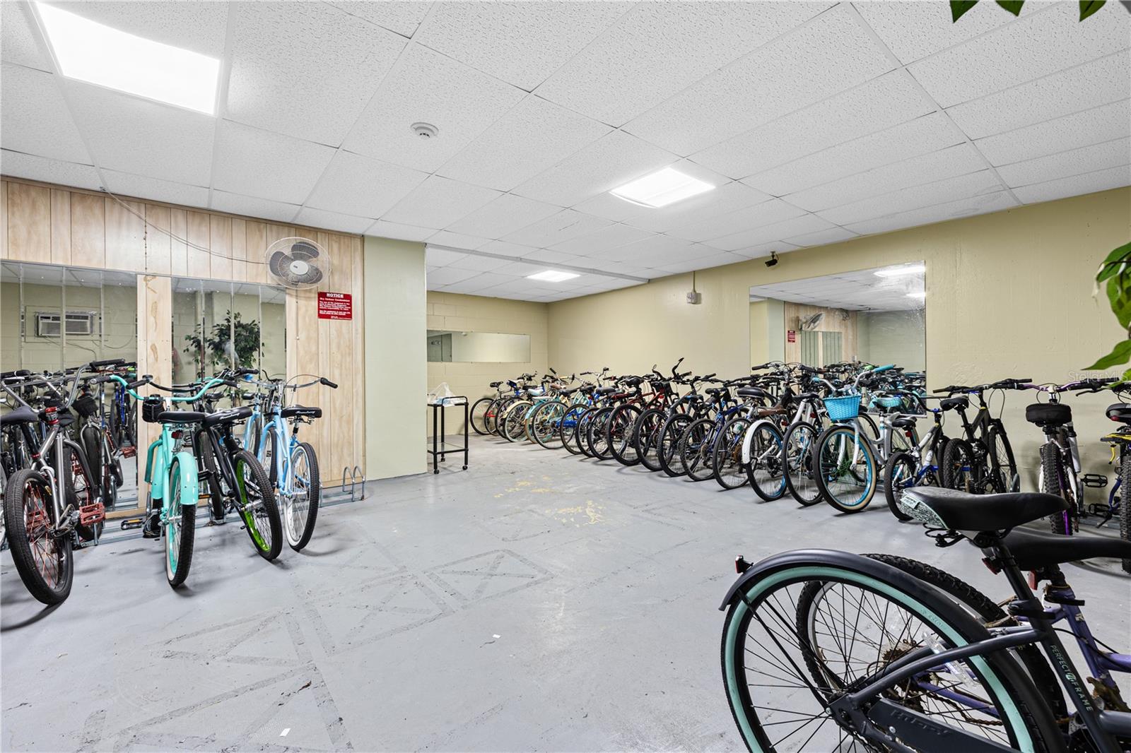The bicycle room is also available for residents to securely store their bicycles for $30/year.