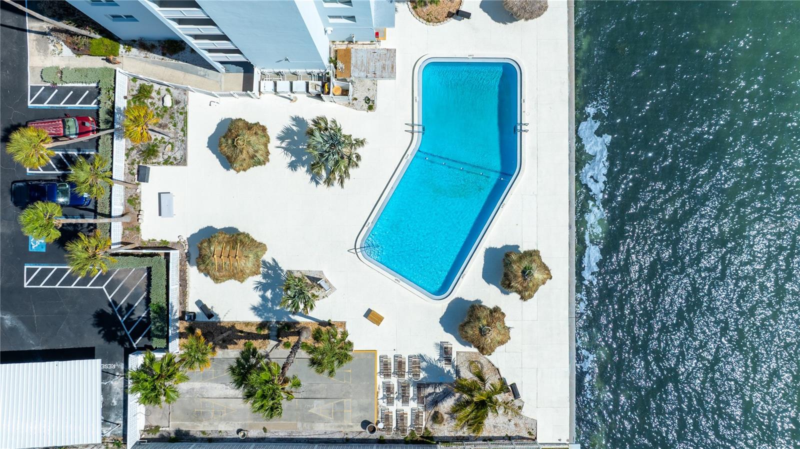 Stunning waterfront pool deck gives plenty of ways to get outside and enjoy true Florida living!