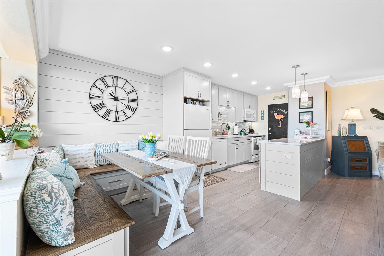Entertain family and friends with this adorable eating nook.