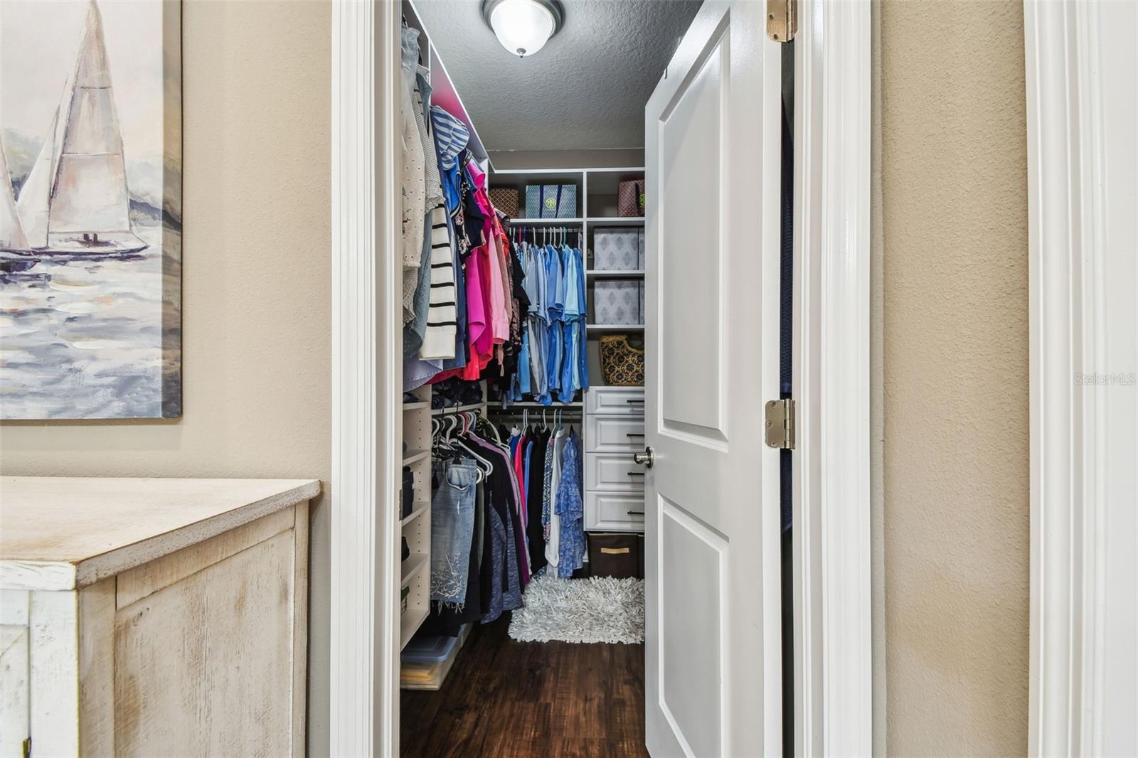 Custom closet for primary bedroom