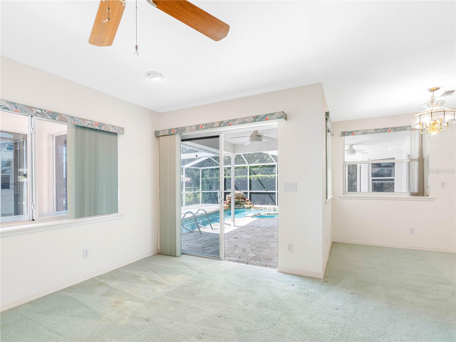 Pool deck exit