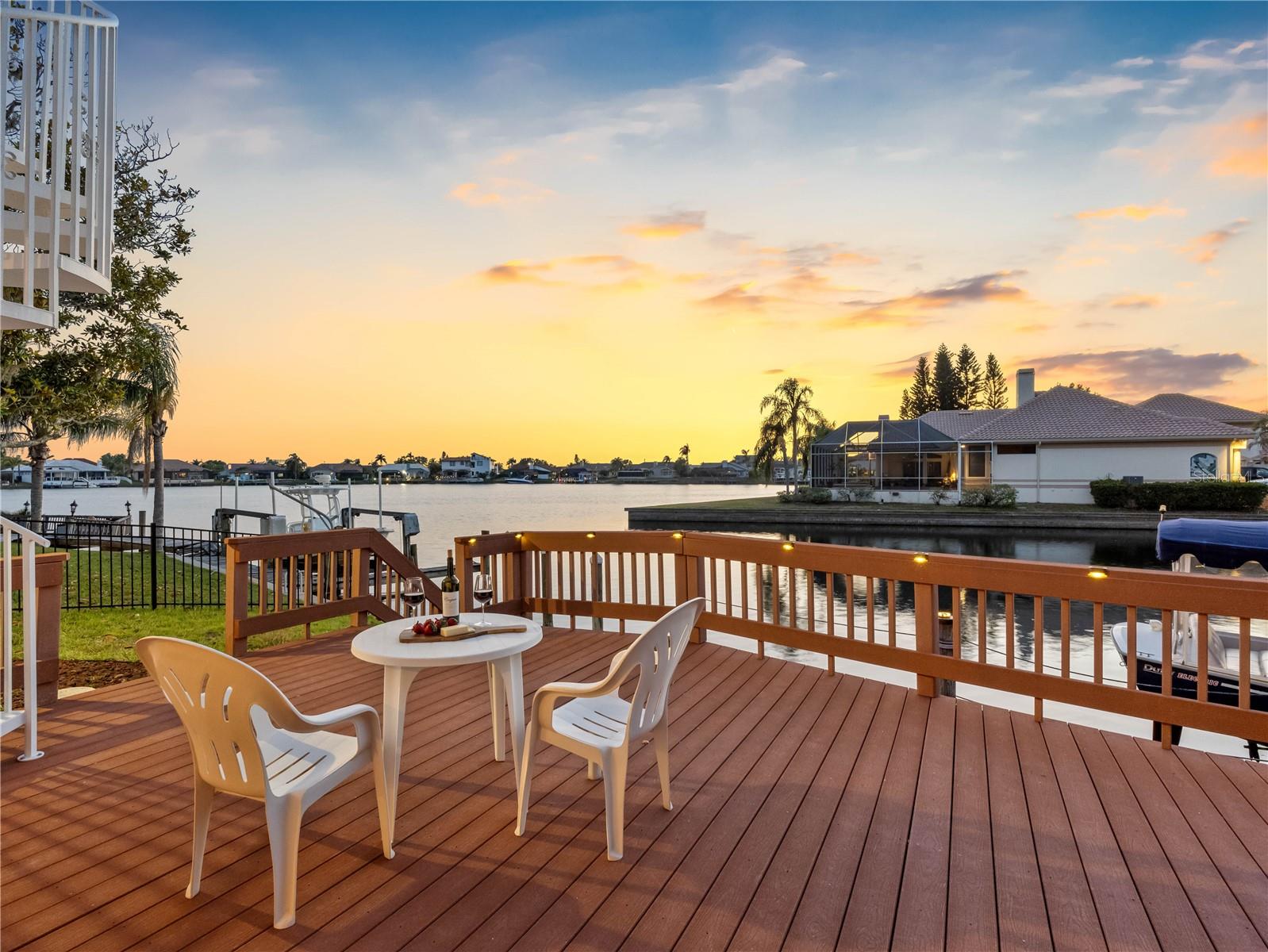 Sunset views from the deck