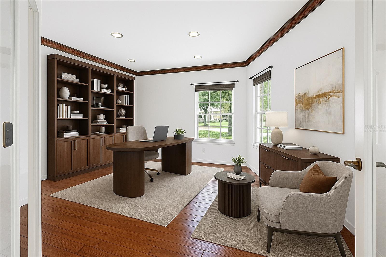 Virtually staged office