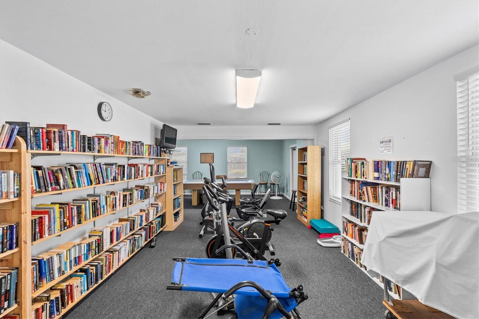 Library and Fitness area in Community Center