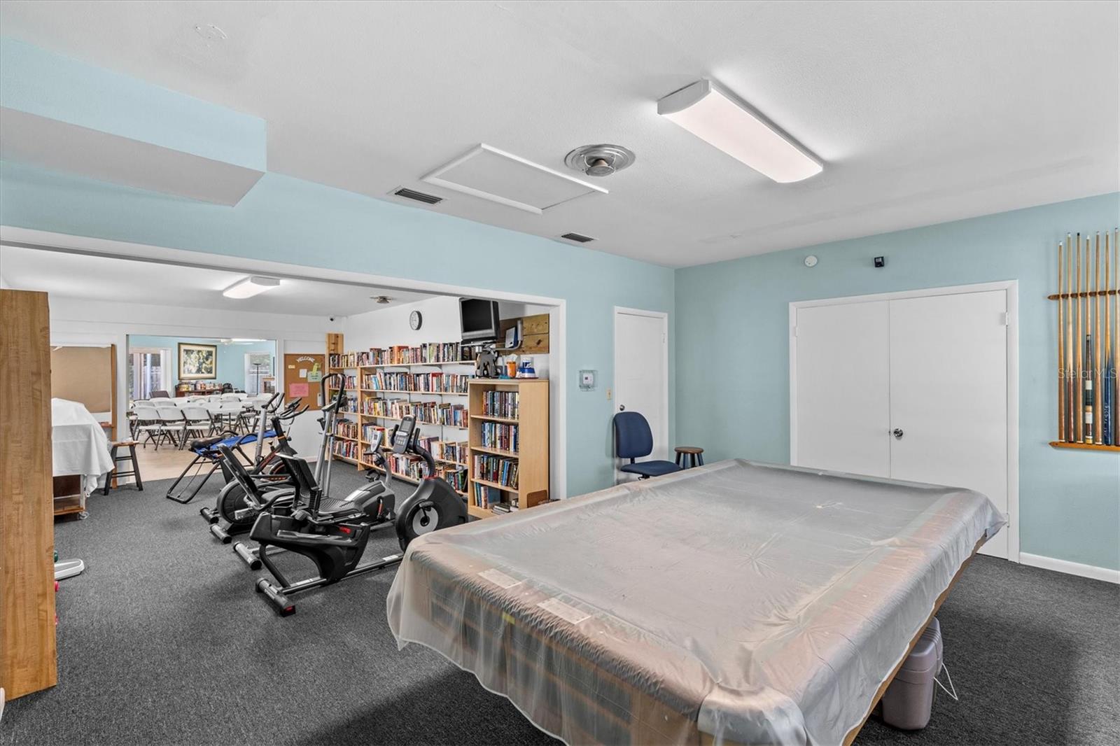 Library and Fitness area in Community Center